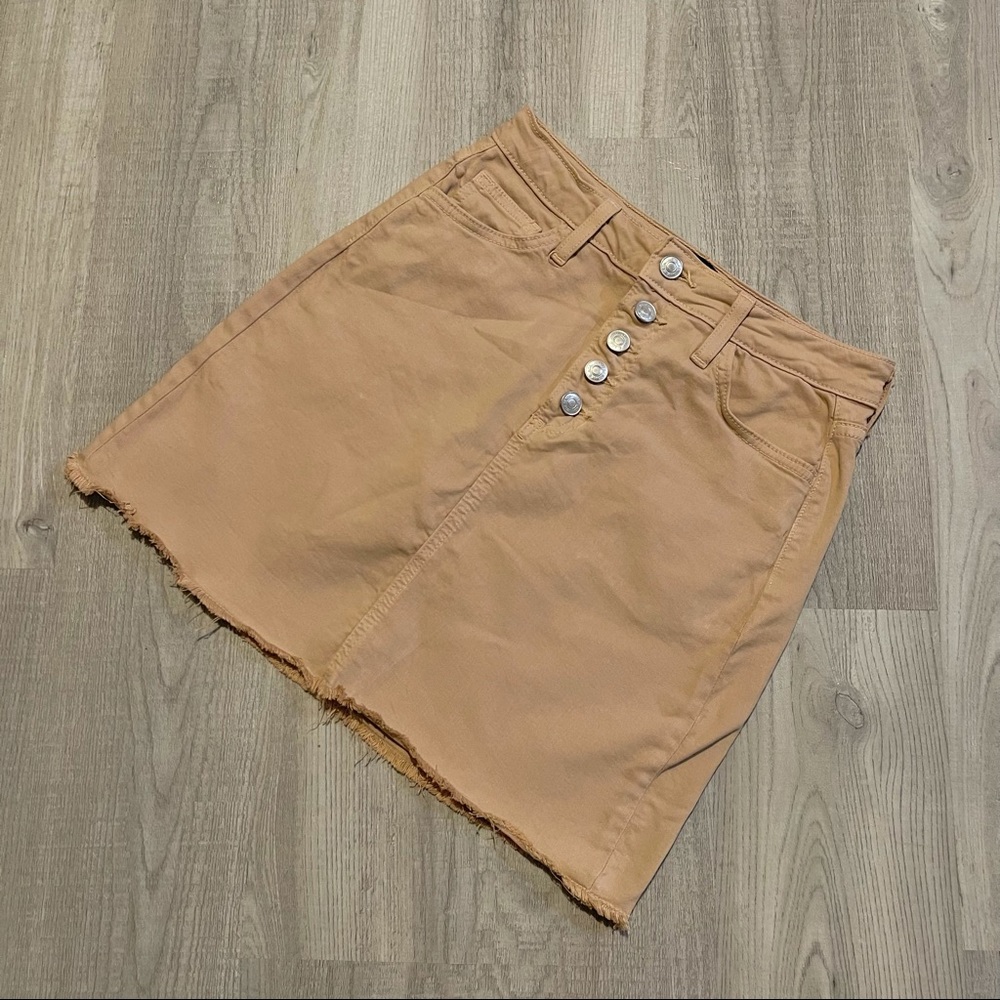 Just Black Khaki Denim Skirt Size XS